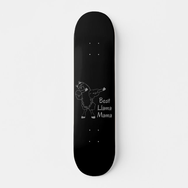 BEST LLAMA MAMA funny mother's day gift idea       Skateboard (Front)