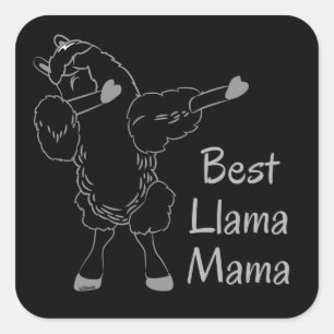 BEST LLAMA MAMA funny mother's day gift idea Square Sticker