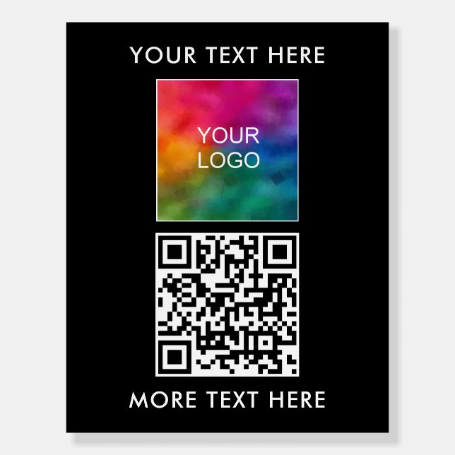 Best Logo QR Code Promotional Modern Template Foam Board (Front)