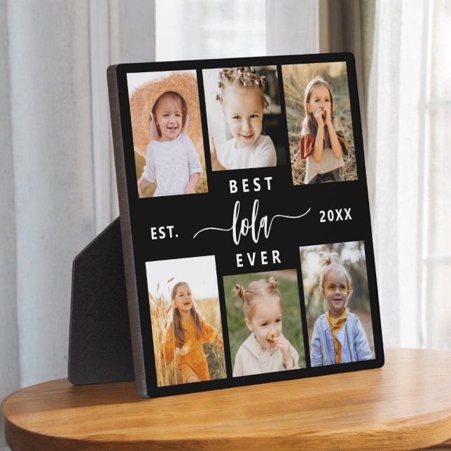 Best Lola Ever - Grandchildren Photo Collage Plaque (Creator Uploaded)