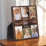 Best Lola Ever Wood Grandchildren Photo Collage Plaque<br><div class="desc">Celebrate the "Best Lola Ever" with this personalized Grandchildren Photo Collage Plaque. This heartfelt gift showcases a beautifully arranged collage of cherished photos capturing special moments, complemented by a loving message. Crafted from high-quality materials with an elegant finish, it's perfect for displaying at home as a cherished keepsake. Ideal for...</div>