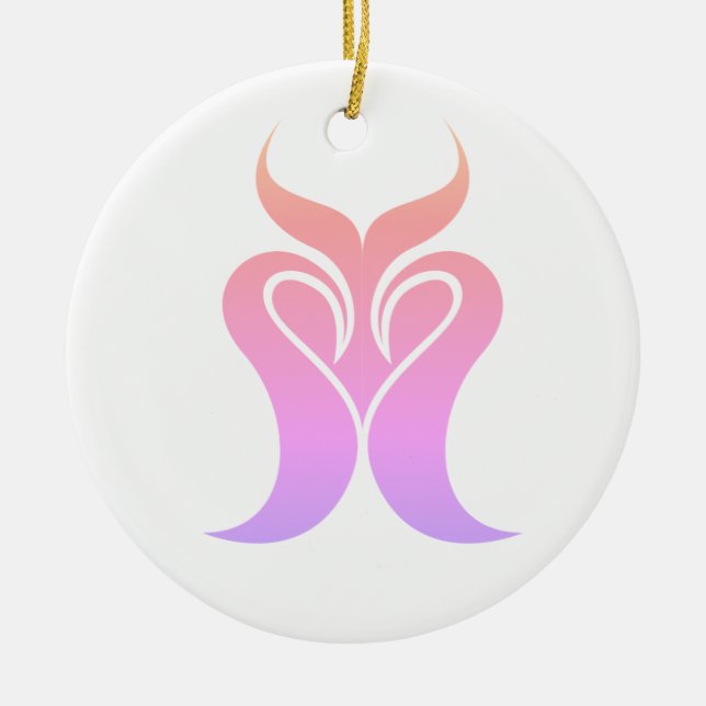 Best Looking Design logo Ceramic Ornament (Front)