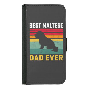 Best Maltese Dad ever, Maltese Dog Dad Samsung Galaxy S5 Wallet Case
