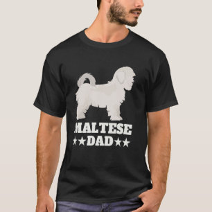 Best Maltese Dad For Men Boys Dog Dad Pet Maltipoo T-Shirt