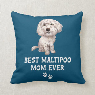 Multicolor Maltese Lovers Hi Maltese Dad Drink Beer Hang with My Pet Dog Throw Pillow 18x18