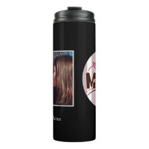 Best Mama Customizable Stripe Circle Photo