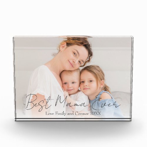 Best mama ever happy mothers day calligraphy text photo block