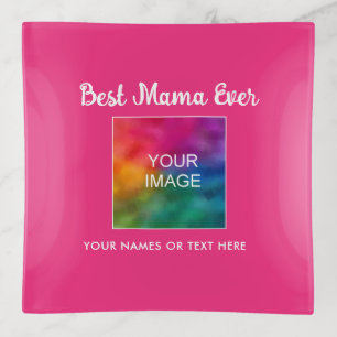 Best Mama Ever Modern Elegant Typography Template Trinket Tray