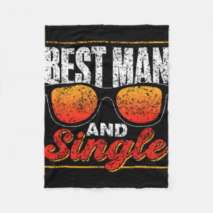 Best Man And Single Team Party Groom Bride Bachelo Fleece Blanket