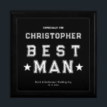 Best Man Appreciation Gift Black Box<br><div class="desc">Best man wedding design.</div>