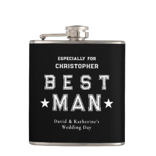Best Man Appreciation Gift Black Flask