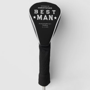 Best Man Appreciation Gift Black Golf Head Cover