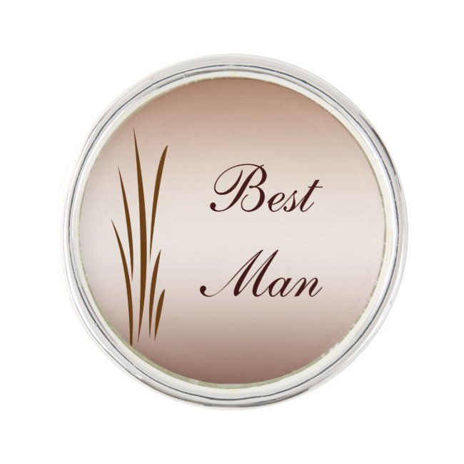 Best Man Autumn Harvest Wedding Lapel Pin