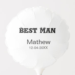 Best man bachelor party add name date simple sdon' balloon