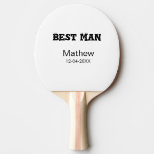 Best man bachelor party add name date simple sdon' ping pong paddle