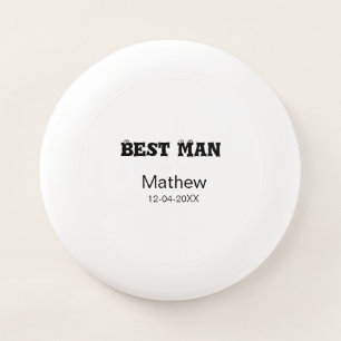 Best man bachelor party add name date simple sdon' Wham-O frisbee