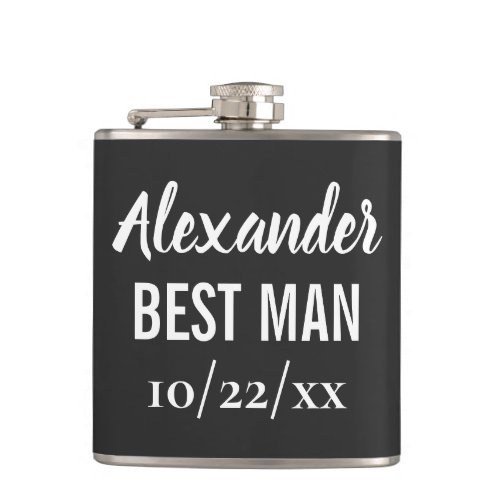 Best Man Bachelor Party Wedding Favor Flask