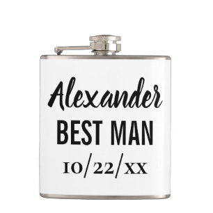 Best Man Bachelor Party Wedding Favor Flask