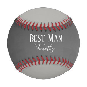 Best Man Black and Gray Baseball
