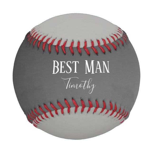 Best Man Black and Gray Baseball (Front)