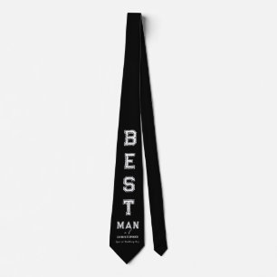 Best Man Black Neck Tie