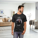 Best Man black white photo bachelor party T-Shirt<br><div class="desc">Personalize and add a photo into the circular frame. Add a name</div>