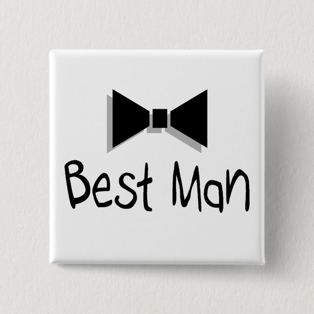 Best Man (Bow Tie 1) Pinback Button (Front)