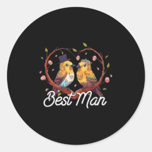 Best Man Bridesman Groomsmen Best Guy Groomsman Classic Round Sticker
