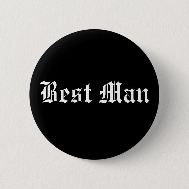 Best Man Button (Front)