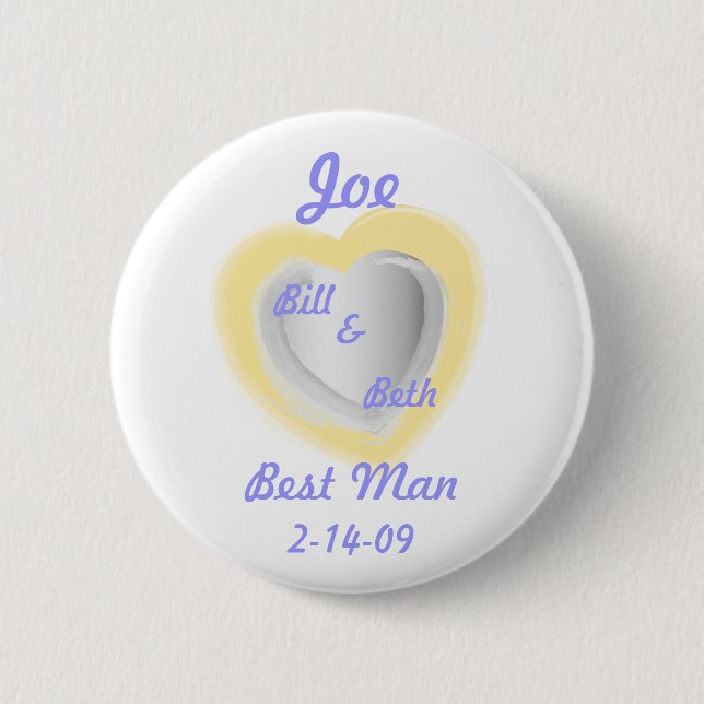 Best Man Button-Customize Button (Front)
