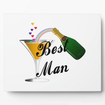 Best Man Champagne Toast Plaque by weddingparty at Zazzle