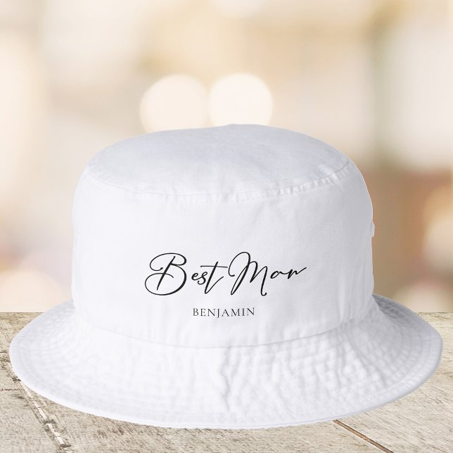 Best Man Chic Customized Wedding Bucket Hat (Creator Uploaded)