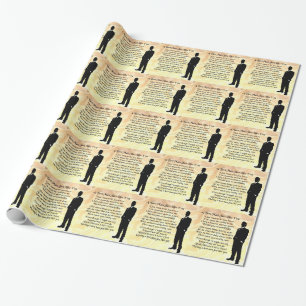 Best Man - Cream Silk Wrapping Paper