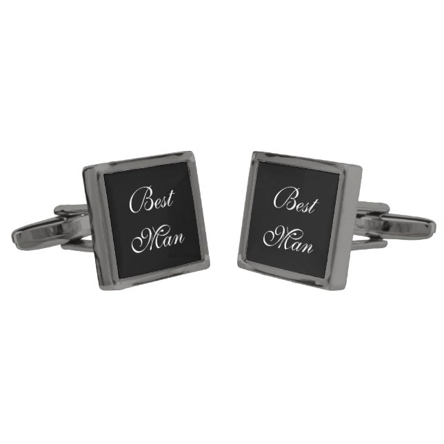 Best Man Cufflinks (Angled)