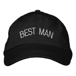 BEST MAN Custom Name BLACK A07C7L Embroidered Baseball Hat