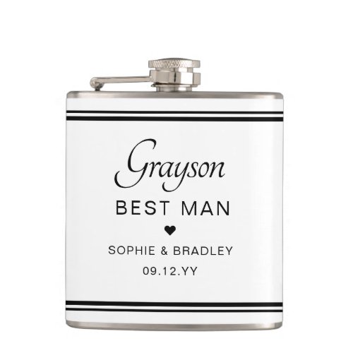 Best Man Custom Personalised Wedding Party  Flask