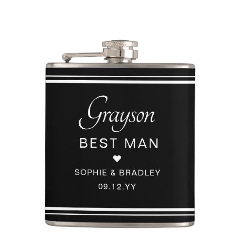 Best Man Custom Personalised Wedding Party  Flask