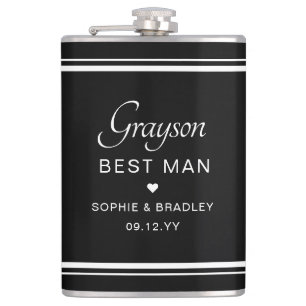 Best Man Custom Personalised Wedding Party  Flask