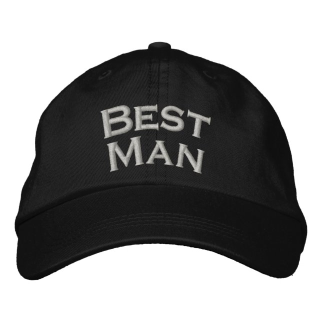 Best Man Cute Wedding  Embroidered Baseball Hat (Front)