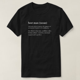 Best man dictionary definition custom t-shirt