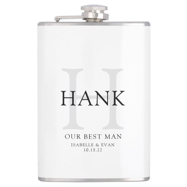 Best Man Drinking Flask (Front)
