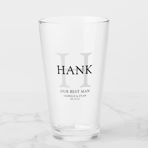 Best Man Drinking Glass