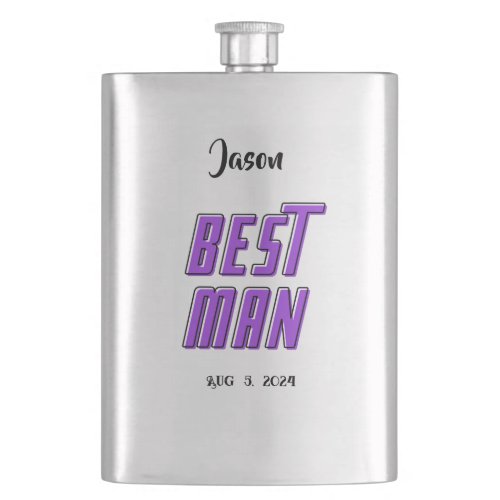 Best Man editable names and dates Flask