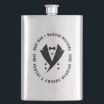 Best Man Elegant Tuxedo Wedding Flask<br><div class="desc">Customize this elegant design for the Best Man with a sleek black tuxedo and personalized text for the best man's name and the wedding couple's names with the date.</div>