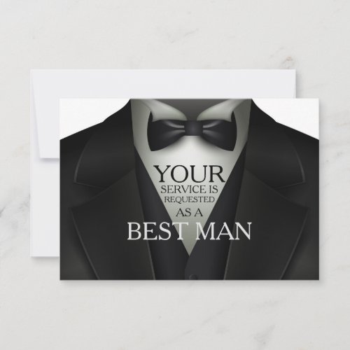 Best Man Elegant Wedding Party Request Invitation