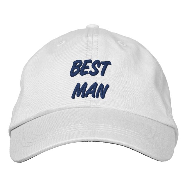 Best Man Embroidered Baseball Cap (Front)