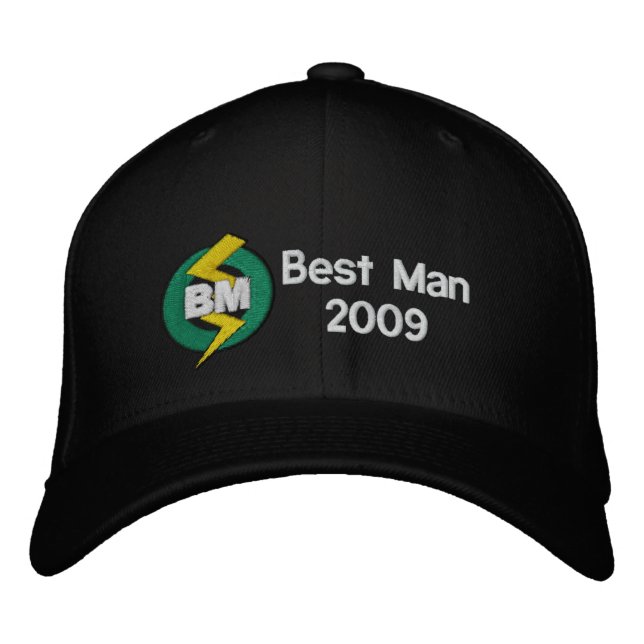 Best Man Embroidered Hat, Customizable Embroidered Baseball Hat (Front)