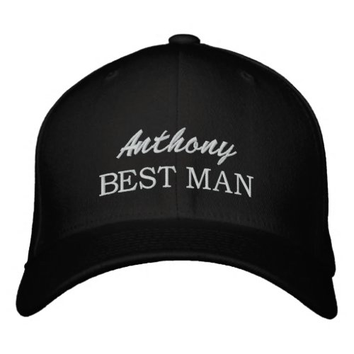Best Man embroidered hat for wedding groomsman