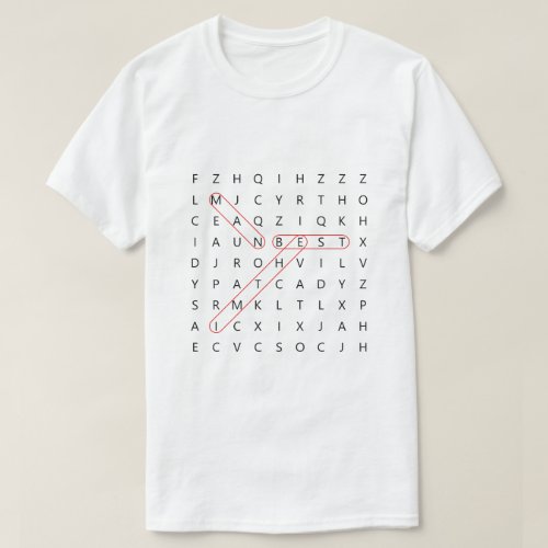 Best Man Fun Wedding Word Search Bachelor Party T_ T_Shirt