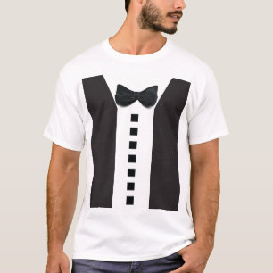 Best Man Funny Tuxedo 🎩 Minimalist Elegant  T-Shirt